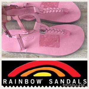 💕KIDS!! Rainbow T Street Sandal {Pink} 4/5